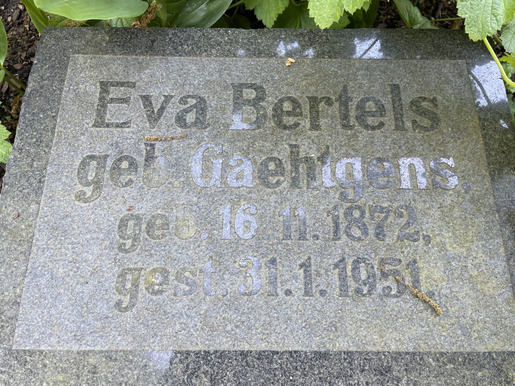 Grabstein Eva Bertels
