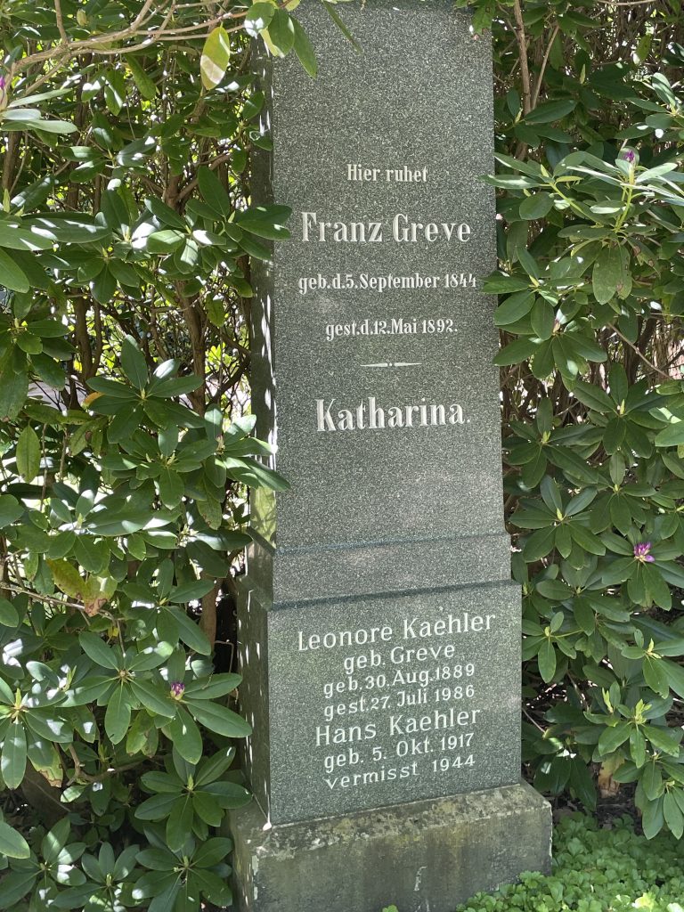 Grabstein Franz Greve