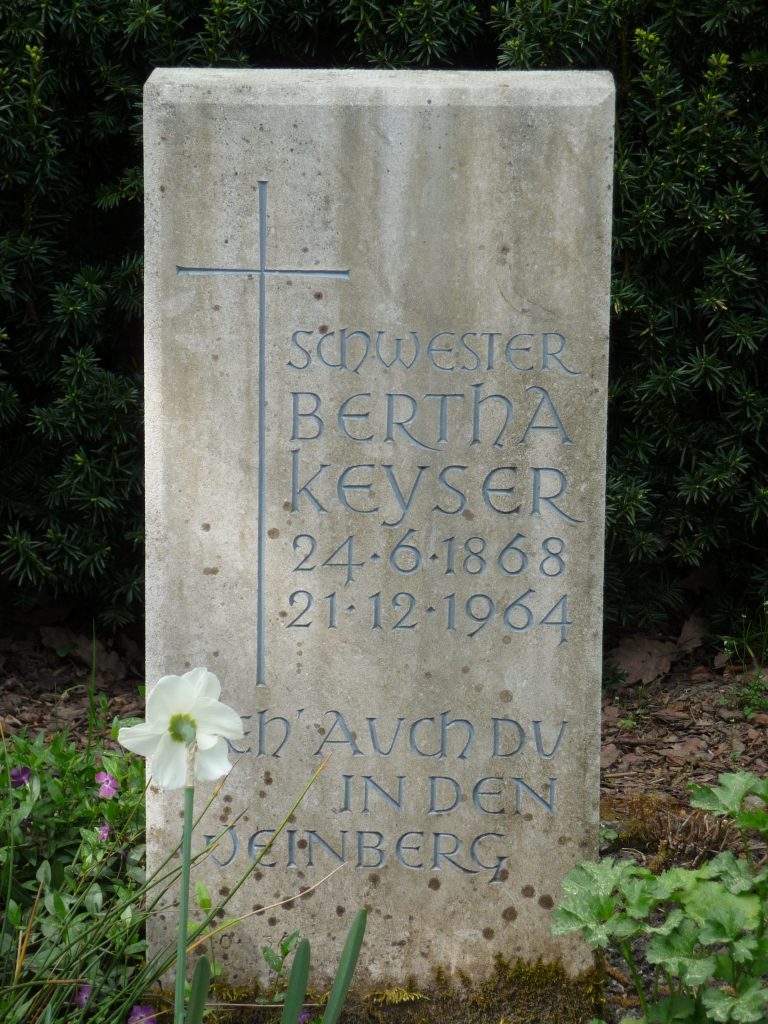 Grabstein von Bertha Keyser