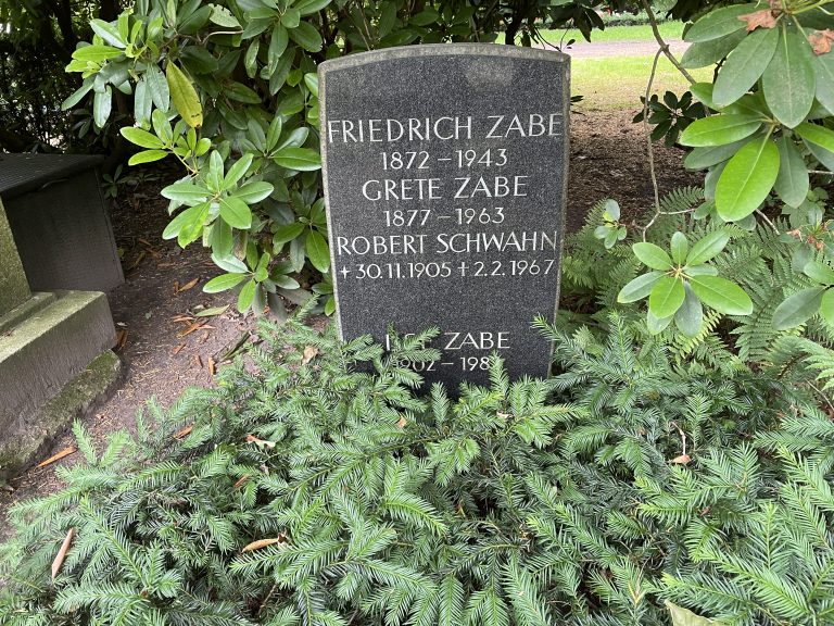 Grabstein von Grete Zabe