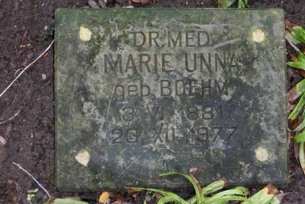 Grabstein von Marie Unna